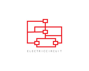 Electric curkit logo design with vector.