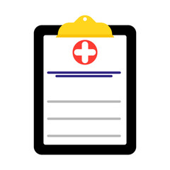 Medical examination sheet line icon. Medicine, treatment, hospital, operation, ambulance, health, nurse. Vector icon for business and advertising