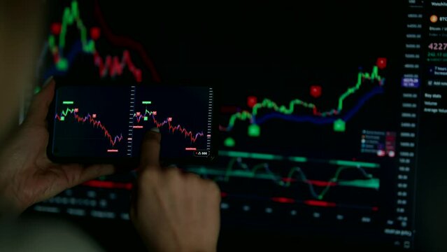 Cryptocurrency App trader market recession bitcoin trading candlestick	