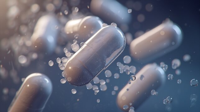 A visual concept showcasing magnesium supplement pills, essential for maintaining normal human magnesium levels, promoting a healthy lifestyle through the use of natural ingredient capsules.