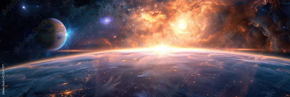 Wall mural outer space universe panoramic