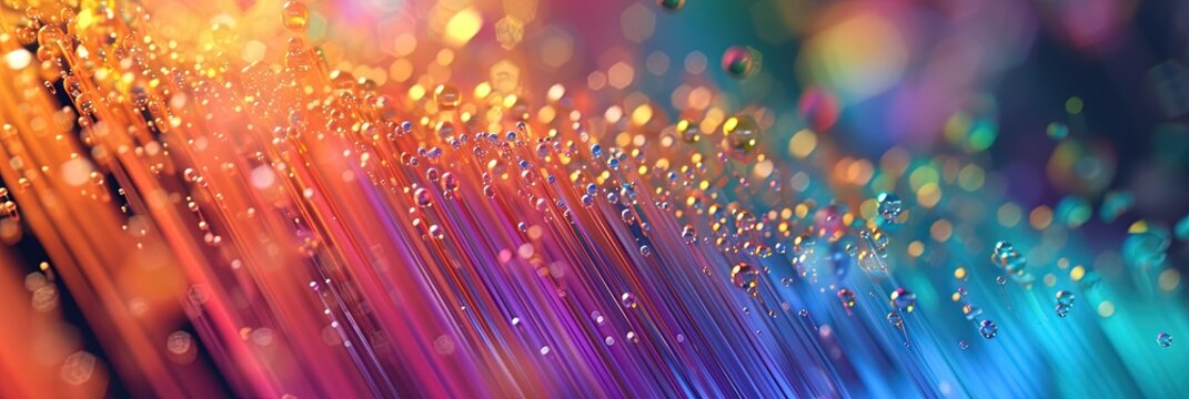 polychromatic abstract rainbow design with a full spectrum of colors