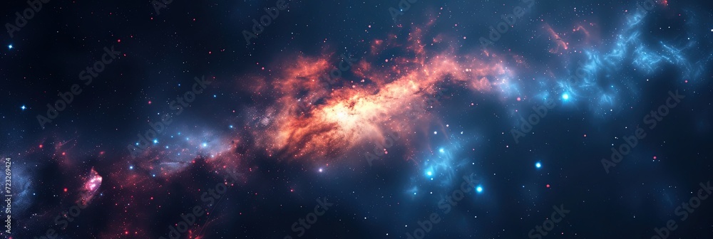 Wall mural outer space universe panoramic