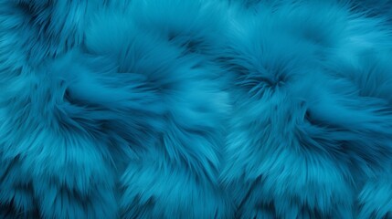 Fototapeta premium flat blue fur carpet rug background, copy space, 16:9