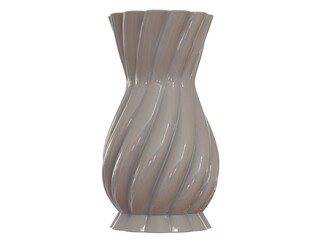 White Plastic Decorative Vase 3D print model