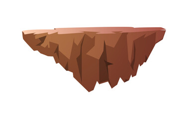 Level platform, element for game design, vector illustration on white