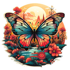 A Butterfly Sticker