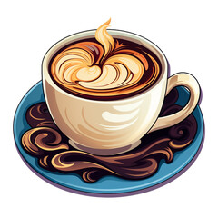 A Cup of Coffee Sticker