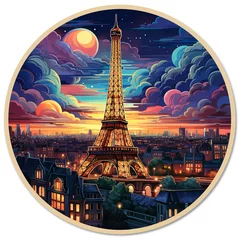 Foto op Canvas An Eiffel Tower Paris Sticker © AWGunathilaka