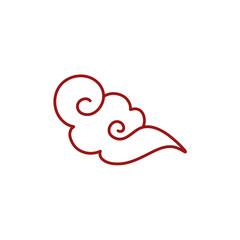 Hand drawn Japanese oriental cloud