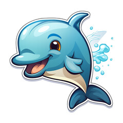 Fototapeta premium A Friendly Dolphin Sticker