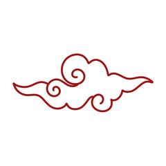 Hand drawn Japanese oriental cloud