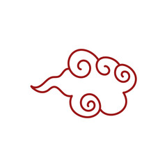 Hand drawn Japanese oriental cloud