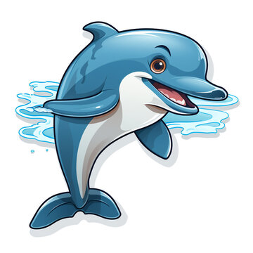 A Friendly Dolphin Sticker