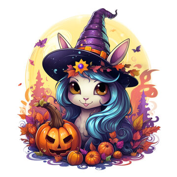 A Halloween Unicorn Sticker