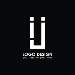 IJ IJ Logo Design, Creative Minimal Letter IJ IJ Monogram