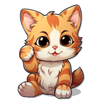 A Cute Cat Sticker