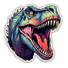 Obraz premium blue dragon cartoon sticker