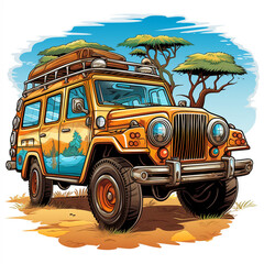 A Safari Expedition Sticker