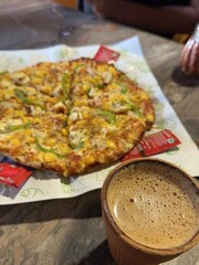 pizza with mushrooms