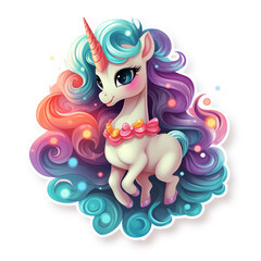 Girly Unicorn Sticker