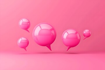 3D bubble. Empty speech bubbles.