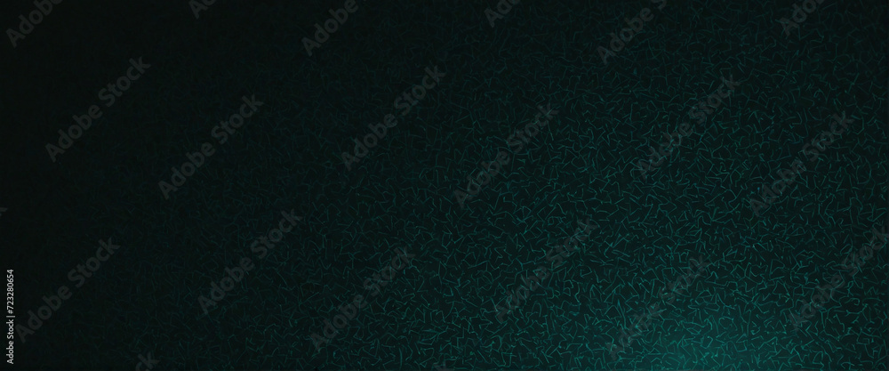Poster emerald aurora: dark noise texture gradient banner with copy space
