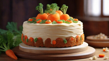 Carrot Cake With Carrot Toppings - Carrot Cake Day