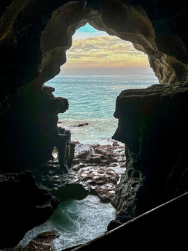 Tangier, Morocco - December 29, 2023: Sights at the Hercules Cave on the shores of Tangier, Morocco
