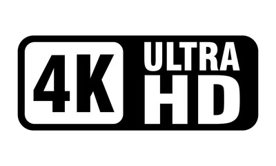 4K Ultra HD symbol On Transparent Background, High definition 4K, PNG