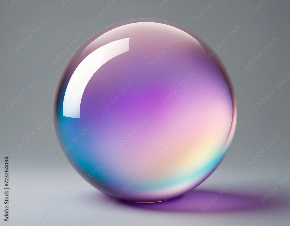 Poster gleaming bubble: a 3d render