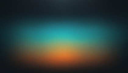 Mystical Textured Teal and Orange Gradient Banner with Copy Space