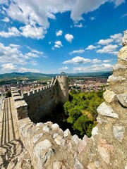 North Macedonia. Castle walls, Samuil's Fortress, Unesco World Heritage Site, on Lake Ohrid, Ohrid...