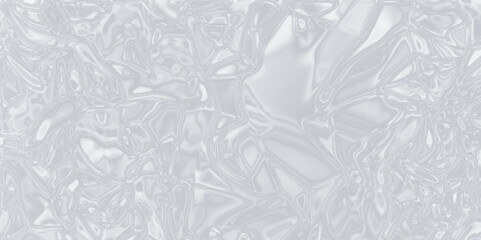 Crystal clear Shiny white or gray abstract background texture, the texture of a crumpled crystalized marble, plastic or polyethylene bag texture with liquid stains, Texture of ice on the surface.	