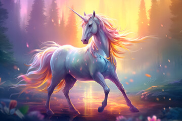 Beautiful Unicorn Design, Perfect for your Project or Wallpaper, Ai Generative