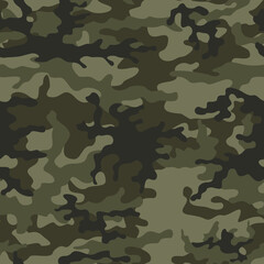 Forest camouflage vector illustration army khaki texture, hunting background camouflage