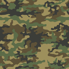 Vector camouflage classic pattern seamless background