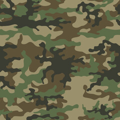 Fototapeta premium Texture camouflage military background repeat pattern, seamless green print