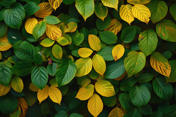 Nature green and yellow leave background wallpaper.