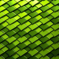 vibrant green squares forming a 3D geometric pattern generative ai