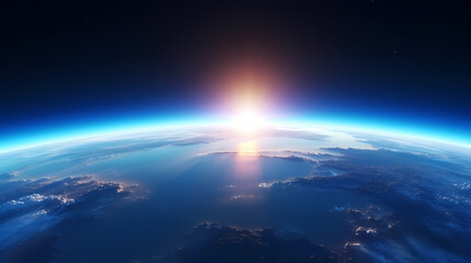 Fototapeta premium Admire our beautiful Earth from the vastness of space
