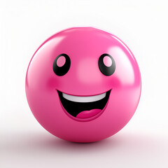 smiley pink face ball emoticon