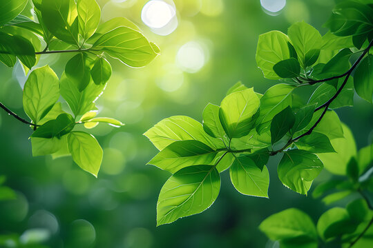 Nature green leave background wallpaper.