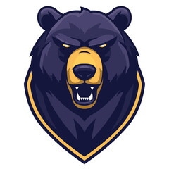 Esport vector logo bear, icon, vector, sticker, head, sign, grizzly