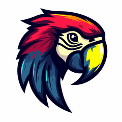 Esport vector logo parrot, icon, vector, sticker, head, sign, bird