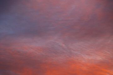 A stunning pink, orange and violet clouds at sunrise sky. Sunset sky background