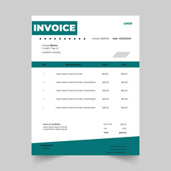 Professional business invoice template and design with awesome color.
