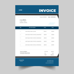 Professional business invoice template and design with awesome color.
