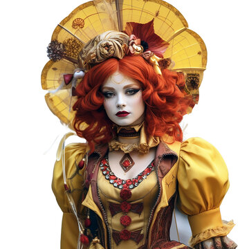 a woman dressed as a clown 7f