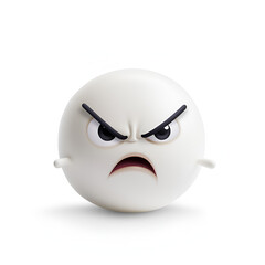 angry emoticon white background